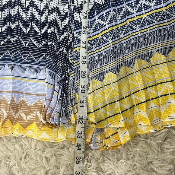 Ted Baker London Denese Chevron Print Pleated Skirt - Picture 12 of 13